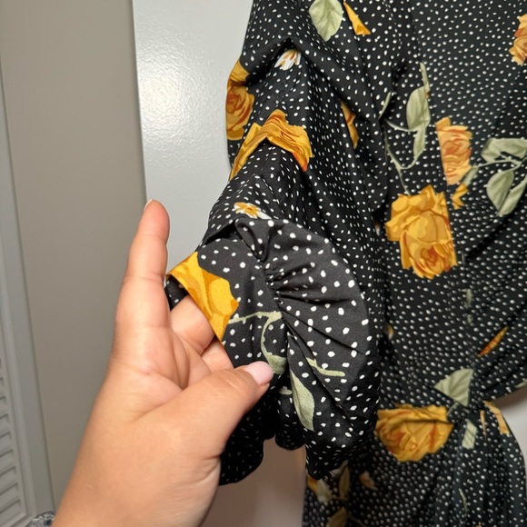 Floral Print Wrap Dress Boohoo - Picture 3 of 10